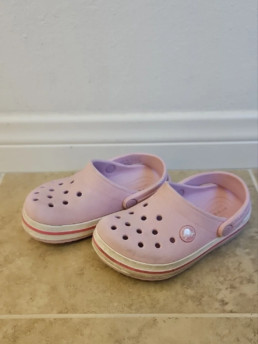 Crocs Kids Ballerina Pink Casual Slip-On Clog Shoes